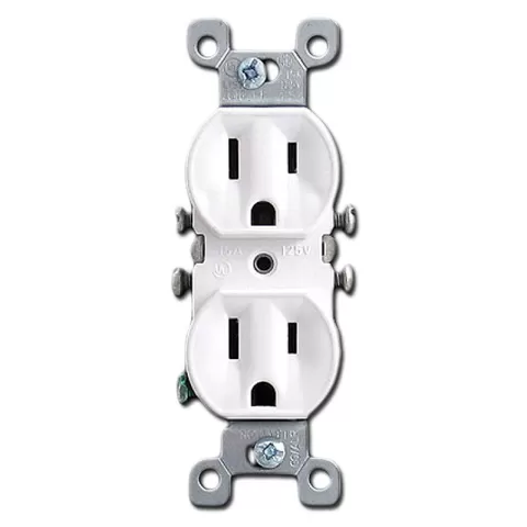 STANDARD DUPLEX RECEPTACLE WHITE
#625-CR15W