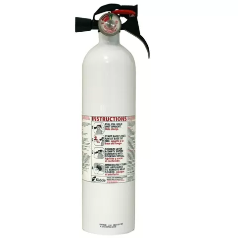 RESSP 2.5# WHITE KITCHEN FIRE
EXTINGUISHER W/WALL HOOK