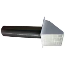 111381 4" WHITE WIDE MOUTH EXHAUST
HOOD W/GUARD